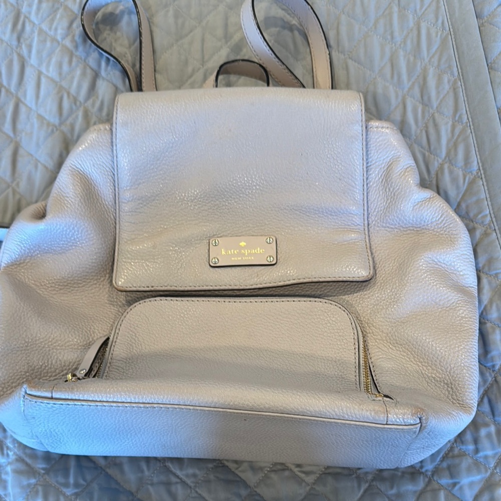 Kate Spade beige/pink Backpack with Structured Design